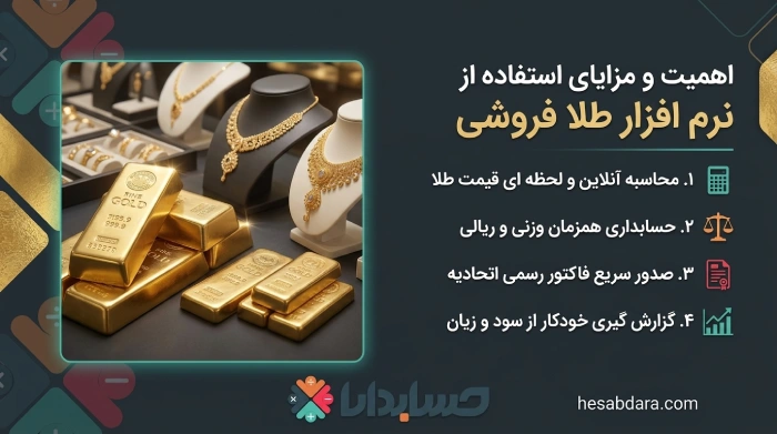 اهمیت و مزایای استفاده از بهترین نرم افزار حسابداری طلا فروشی