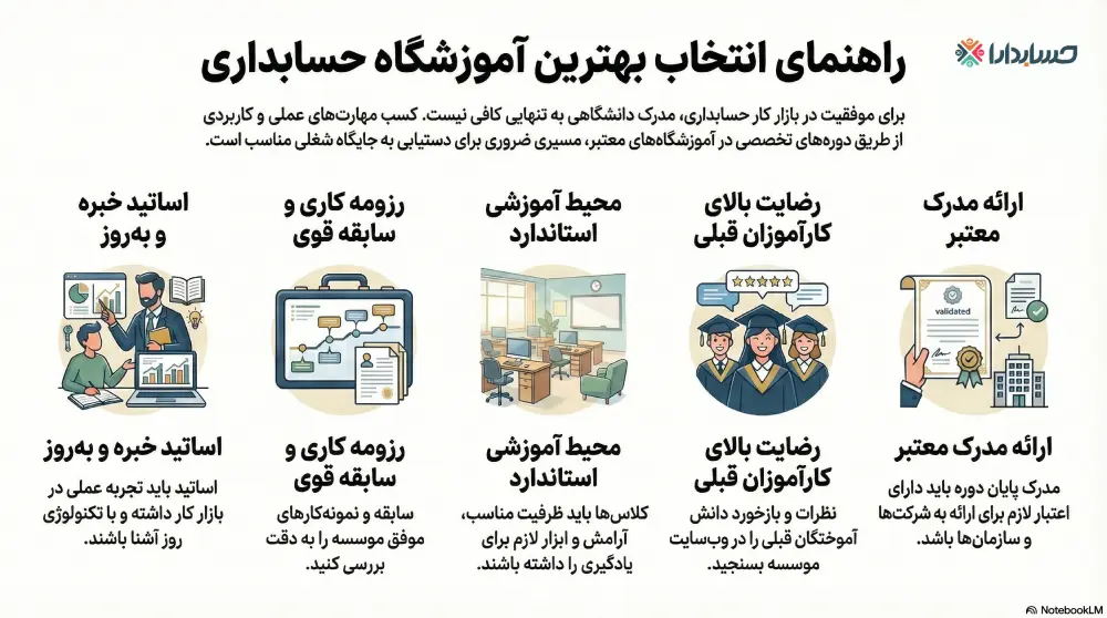 راهنمای انتخاب بهترین آموزشگاه حسابداری در مشهد