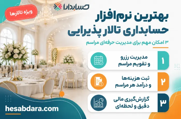 عملکرد نرم افزار حسابداری تالار پذیرایی چگونه است؟