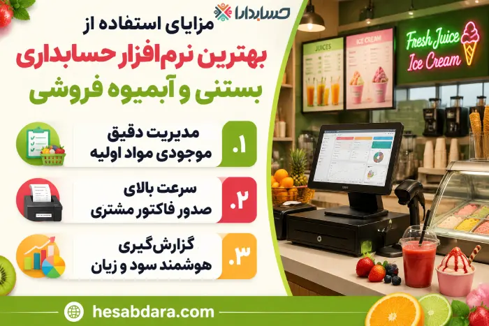 مزایای استفاده از نرم افزار حسابداری بستنی و آبمیوه فروشی